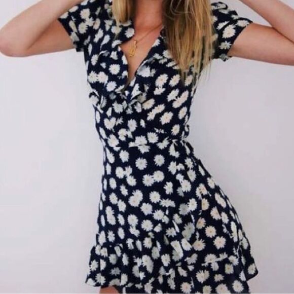 Old Navy Blue Ditsy Floral Dress - Picture 1 of 10